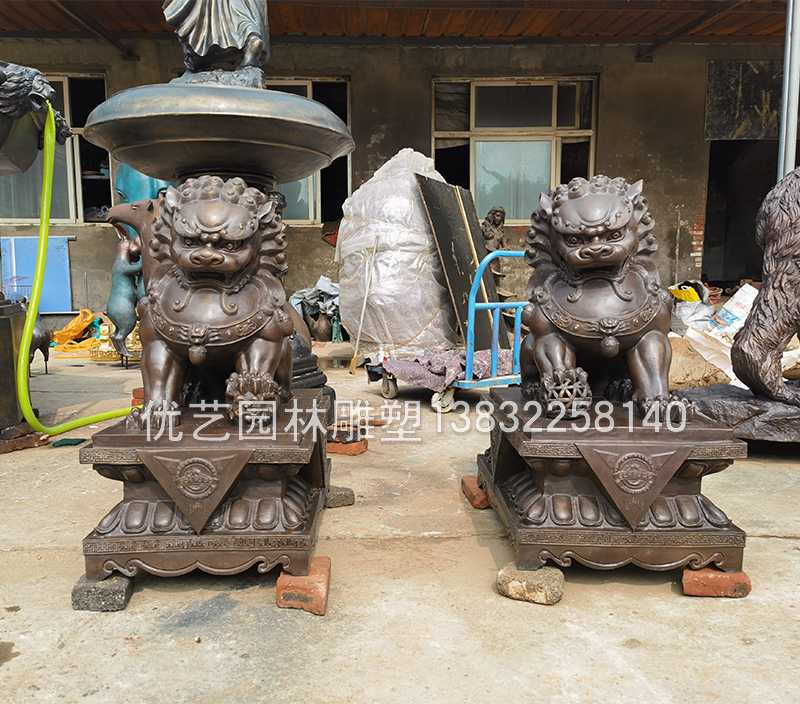 銅獅子擺件 銅獅子擺件