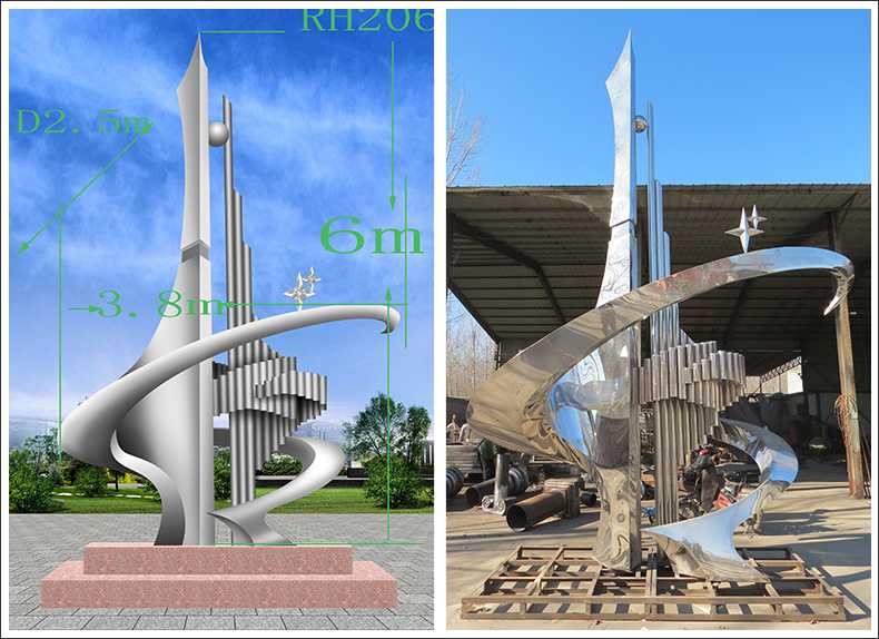 大型不銹鋼雕塑，不銹鋼雕塑廠家，室外大型景觀雕塑