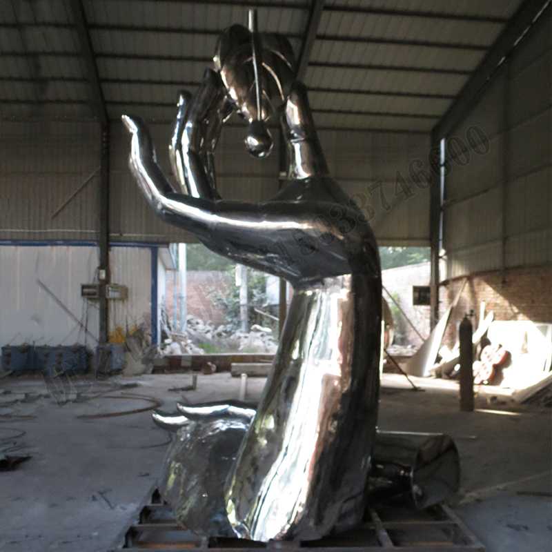 保護水資源雕塑，珍惜水資源雕塑，不銹鋼水滴雕塑