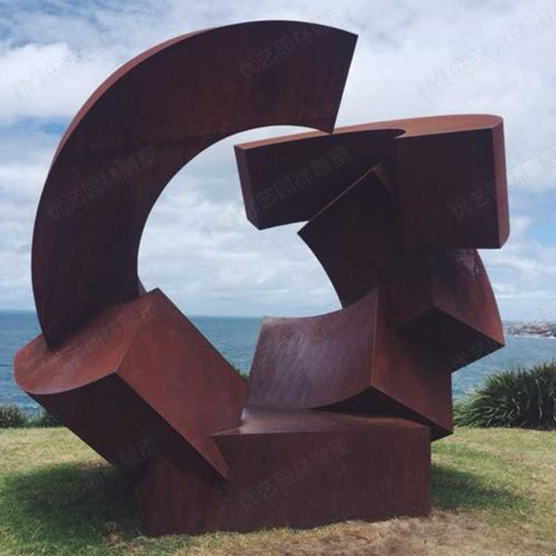 耐候鋼雕塑，室外抽象耐候鋼雕塑