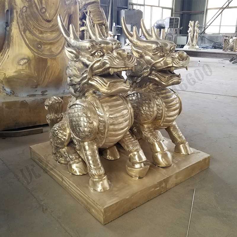 銅麒麟擺件,風(fēng)水麒麟擺件,傳統(tǒng)麒麟雕塑